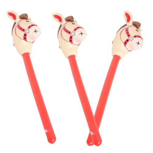 ORFOFE Party Jubeln Stöcke Jubelnder Stock Aufblasbarer Pferdekopf Stick Krachmacher Kinderspielzeug Kinder Jubeln Stöcke Stöcke Cowgirl Stick Ballon Jubelstöcke für Thema von ORFOFE