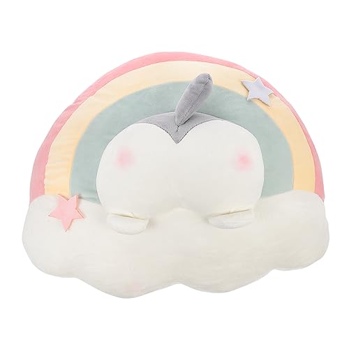 ORFOFE Regenbogen-wurf-Kissen-Kissen Plüsch-wurfkissen Tiere Spielzeug Sofa-plüschkissen Tierspielzeug Scrump Plüsch Kissen Für Die Couch Bett Kissen Für Sofa Sofakissen Grey Plüschstoff von ORFOFE