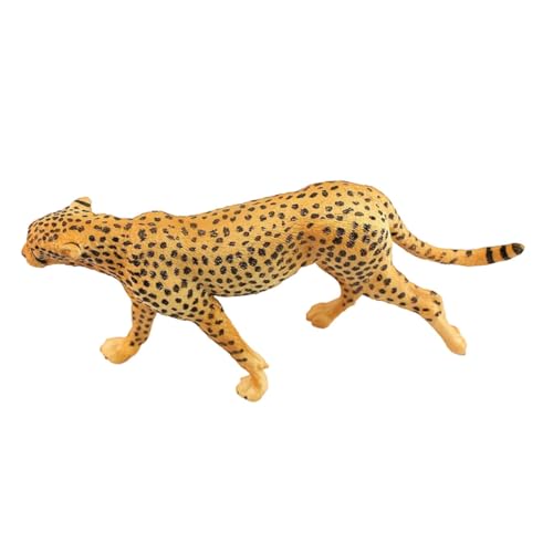 ORFOFE Simulationsleopard Tiere Skulptur Winzige Tierfiguren Tischdekoration Wilde Tiere Kinderspielzeug Realistische Gepardenfigur Gepard-skulptur Gepard Spielzeug Plastik Yellow von ORFOFE