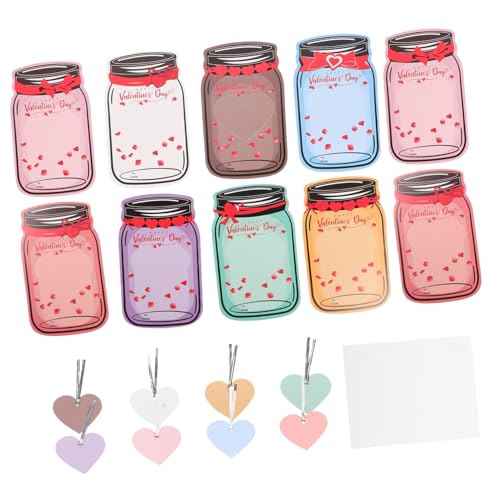 ORFOFE Grußkarten Für Klassenpartys Jungen Und Mädchen Valentinstag-austausch Mason Jar-karten von ORFOFE