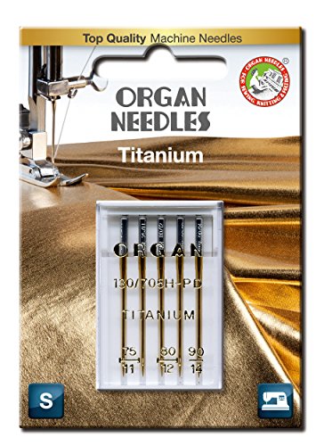 Organ Needles 5116000BL Maschinennadeln, Gold/Silber, 75/90 Größe, 5 von Organ