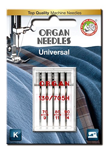 Organ Needles 5120000BL Maschinennadeln, Silber, 70/90 Größe, 5 von Organ Needles
