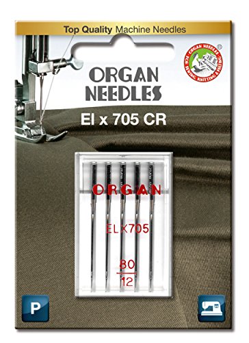 Organ Needles 5486080BL Maschinennadeln, Silber, 80/12 Größe, 5 von Organ