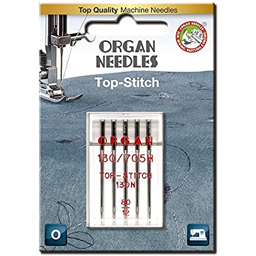 Organ Needles 5600080BL Maschinennadeln, Silber, 80/12 Größe, 5 von Organ Needles