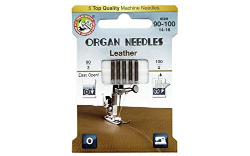 ORGAN NEEDLES Ledersortiment (3ea, 2ea Eco Pack #90-#100 Combo Metallic x 5 Nadeln von ORGAN NEEDLES