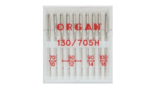 Organ Needles 5129000 Maschinennadeln, Silber, 70/100 Größe, 10 Count von ORGAN NEEDLES