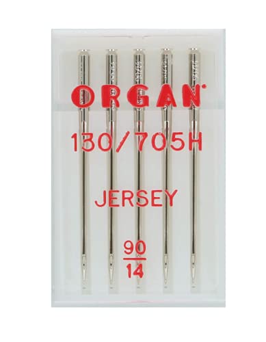 Organ Needles 5205090 Maschinennadeln, Silber, 90/14 Größe, 5 Count von ORGAN NEEDLES