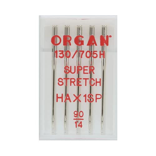 Organ Needles 5435090 Maschinennadeln, Silber, 90/14 Größe, 5 Count von ORGAN NEEDLES