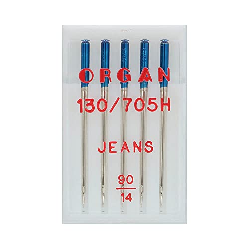 Organ Needles 5524090 Maschinennadeln, Silber, 90/14 Größe, 5 Count von ORGAN NEEDLES