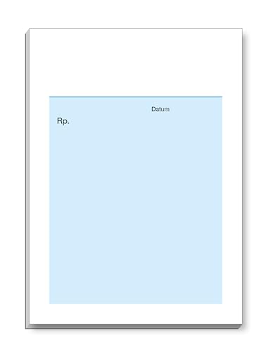 ORGASET Privatrezept für Ärzte | DIN A6 | geleimt | 50 Blatt Rezeptblock | Blau von ORGASET