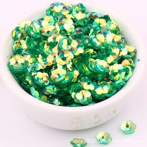 10 g/Packung 6 mm 8 mm konkave Pflaumenblumen-Pailletten Weihnachtsdekoration Basteln Pailletten DIY Ornament Nähzubehör-Nr. 13–8 mm 400 Stück von ORGEFY