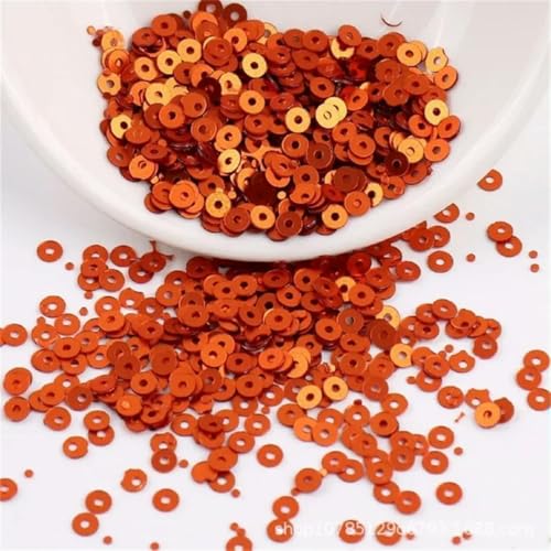 10 g 2 mm 3 mm 4 mm französische matte runde Pailletten, lose Cup-Pailletten, Glitzer zur Schmuckherstellung, DIY-Nähen, Nagelkunst, Basteln-015-3 mm-3000 Stück von ORGEFY