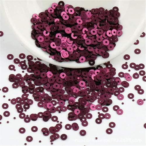 10 g 2 mm 3 mm 4 mm französische matte runde Pailletten, lose Cup-Pailletten, Glitzer zur Schmuckherstellung, DIY-Nähen, Nagelkunst, Basteln-017-4 mm-2000 Stück von ORGEFY