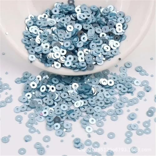 10 g 2 mm 3 mm 4 mm französische matte runde Pailletten, lose Cup-Pailletten, Glitzer zur Schmuckherstellung, DIY-Nähen, Nagelkunst, Basteln-027-4 mm-2000 Stück von ORGEFY