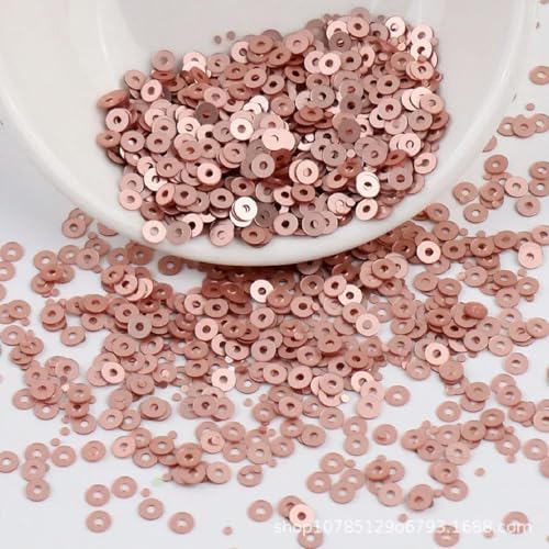 10 g 2 mm 3 mm 4 mm matte runde Pailletten, lose Cup-Pailletten, Glitzer zur Schmuckherstellung, DIY-Nähen, Nagelkunst, Basteln-013-3 mm-3000 Stück von ORGEFY