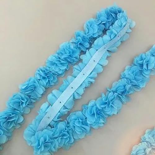 26 Blumen Chiffon Blumen DIY 5cm Breite Spitzenbesatz Spitzenband Dekoration Kleidung Accessoires XF04-10-26 BLUMEN von ORGEFY