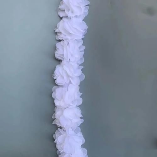 26 Blumen Chiffon Blumen DIY 5cm Breite Spitzenbesatz Spitzenband Dekoration Kleidung Accessoires XF04-19-26 BLUMEN von ORGEFY