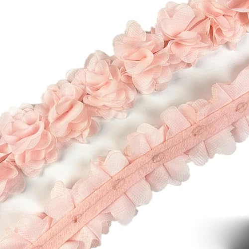 26 Blumen Chiffon Blumen DIY 5cm Breite Spitzenbesatz Spitzenband Dekoration Kleidung Accessoires XF04-20-26 BLUMEN von ORGEFY