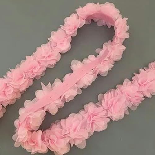 26 Blumen Chiffon Blumen DIY 5cm Breite Spitzenbesatz Spitzenband Dekoration Kleidung Accessoires XF04-4-26 BLUMEN von ORGEFY