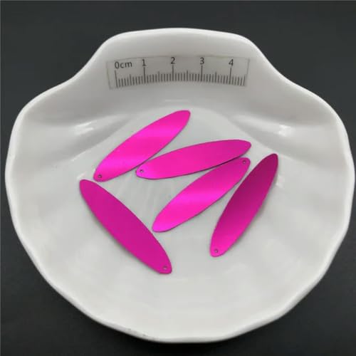 30 g, 270 Stück, 10 x 40 mm, große, flache, rechteckige Pailletten, lose Pailletten zum Nähen, für Schuhe, Hüte, DIY-Kinder, Bastelzubehör-Fuchsia-150 g von ORGEFY