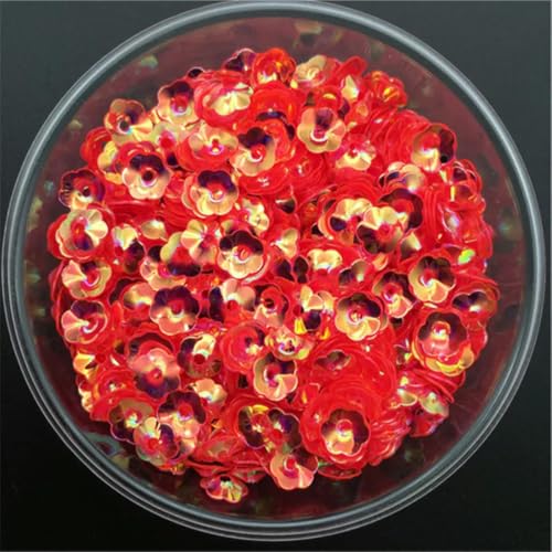 30 g 5 mm 6 mm 8 mm Cup Plum Blossom Lose Pailletten zum Nähen, Schuhe, Mützen, Kinder-DIY, Bastelzubehör-Goldmelone-5 mm 150 g von ORGEFY