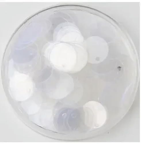 450 g bunte große runde Pailletten, 10, 15, 20–30 mm, lose runde Pailletten, Basteln, Nähen von Kleidung, DIY-Zubehör, transparent, 20 mm, 450 g von ORGEFY