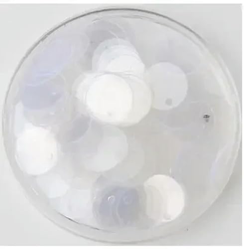 450 g große, runde Pailletten, 10 mm, 15 mm, 20 mm, 25 mm, 30 mm, Pailletten, Näh- und Bastelzubehör-transparent-10 mm, 450 g von ORGEFY