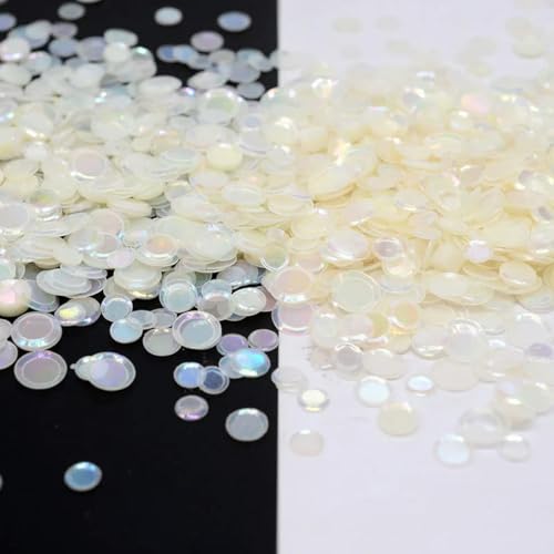 500 teile/los 4/5/6mm Tasse Runde Keine Loch Lose pailletten Glitter Paillette Nähen Handwerk DIY-brilliant frost-Mix größe von ORGEFY