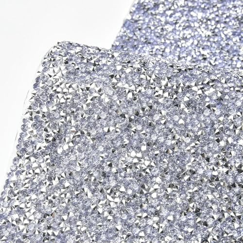 Bunter, 24 x 40 cm großer Kristall-Strass-Diamant-Netz-Hotfix-Aufkleberbogen, selbstklebend, für DIY-Taschen, Kleider, Kleidung, Schmuck, Basteln, Heller, 24 x 40 cm, selbstklebend von ORGEFY