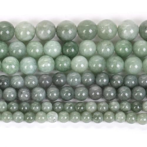 ORGEFY 4/6/8/10 mm, runde Lava-Jade-Charms, lose Perlen für Schmuckherstellung, DIY-Armband, Zubehör, burmesische Jade, 6 mm, 58–61 Stück von ORGEFY