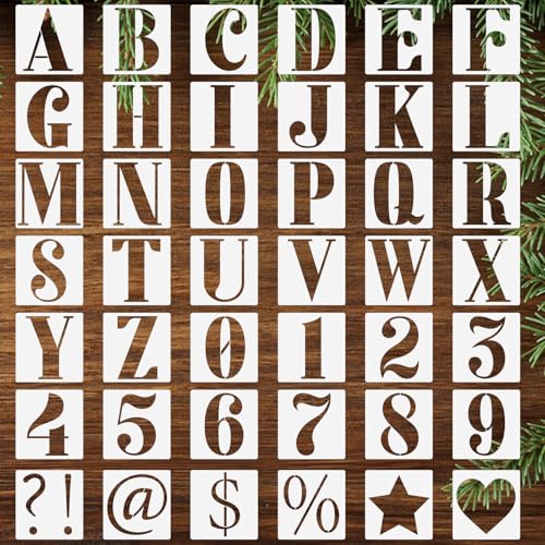 ORIGACH 42 Stück Buchstaben Schablonen Zum Malen Auf Holzwänden Wiederverwendbare Zahlen Malschablonen Für Stoff Leinwand Fenster Möbel Heimdekoration ORIGACH 42 Stück Buchstaben Schablonen Zum Malen Auf Holzwänden Wiederverwendbare Zahlen Malschablonen Für Stoff Leinwand Fenster Möbel Heimdekoration von ORIGACH