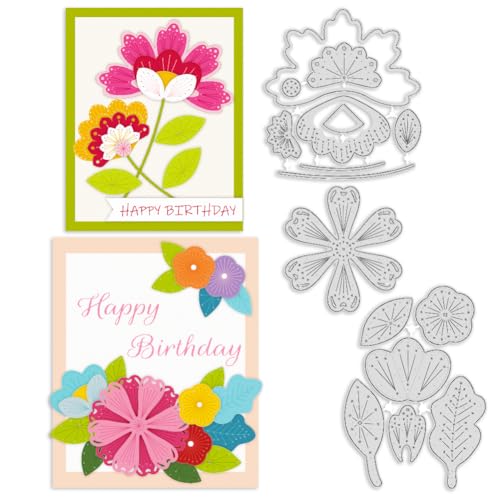 ORIGACH Frühling Blume genäht Metall Stanzformen Blume Schichtung stanzt Prägung Papier stirbt Prägung Schablonen Vorlage für DIY Scrapbooking Karte Bastelzubehör von ORIGACH