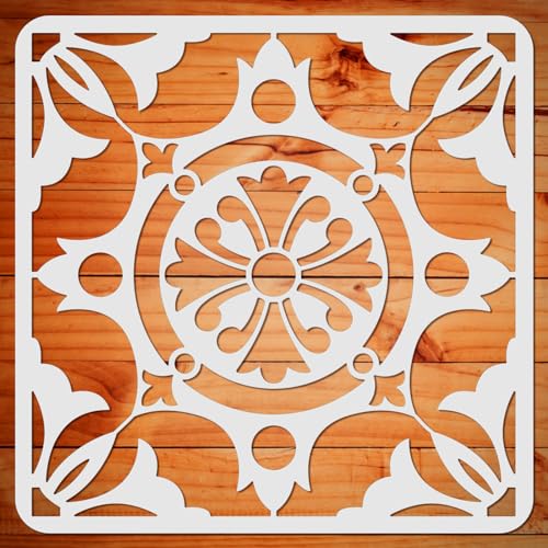 ORIGACH Mandala Schablonen, Mandala Malerei Schablone, Wiederverwendbare DIY-Bastelschablonen, Wand Malen Schablonen, Malschablone für Malerei Holz Wand Deko, 30×30 CM von ORIGACH