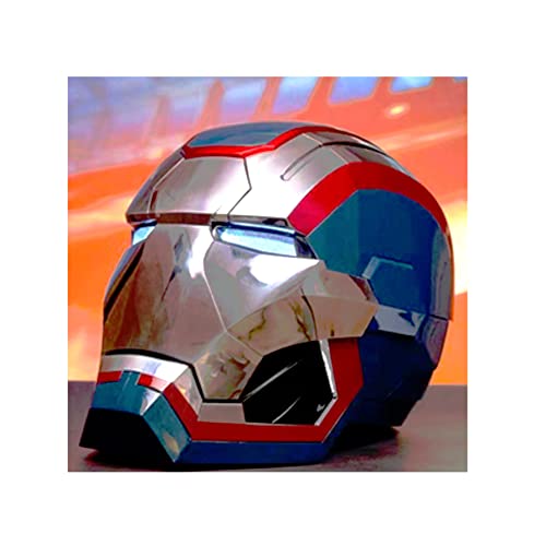 ORJAHD Iroth Mahn-Helm Mk5, elektronischer Helm, 1:1, tragbar, englische Sprachsteuerung, elektrische Öffnung, Schließmaske, Kinder, Halloween-Party, Vollgesichtsmaske, Blau, Einheitsgröße von ORJAHD