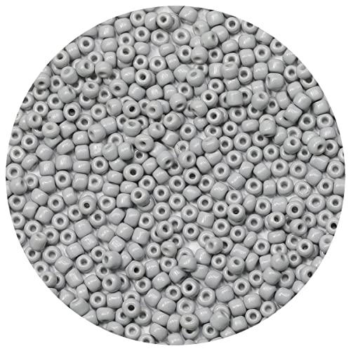 ORNSHIZI 4 mm graue Rocailles 6/0, 50 g, ca. 650 Stück, Rocailles für die Herstellung von Handgelenk, Armband, Ohrringen, Halsketten, Schmuck ORNSHIZI 4 mm graue Rocailles 6/0, 50 g, ca. 650 Stück, Rocailles für die Herstellung von Handgelenk, Armband, Ohrringen, Halsketten, Schmuck von ORNSHIZI