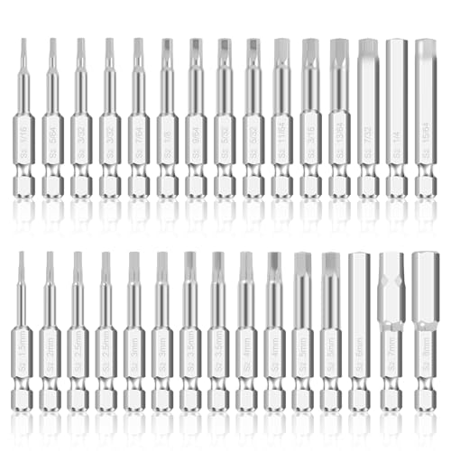 30 Stcs Sechskant Bit Set Hex Head Allen Wrench Bohrbohrer Bit Set Metric und SAE S2 Leichtmetallstahl Sechskantbit für elektrische Schraubendreher 30 Stcs Sechskant Bit Set Hex Head Allen Wrench Bohrbohrer Bit Set Metric und SAE S2 Leichtmetallstahl Sechskantbit für elektrische Schraubendreher von OROMYO
