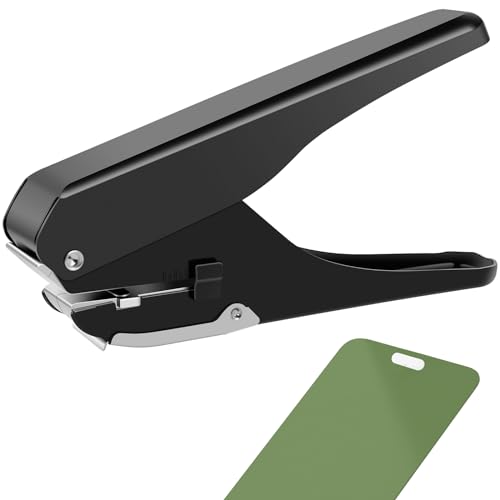 Slot Hole Punch Multifunktional Oval Loch Loch Punch Metal ID-Karte Hand Puncher Hochleistungshilfe-Loch Puncher präzise Papier ein Loch Stanzwerkzeug für Papierausweise von OROMYO