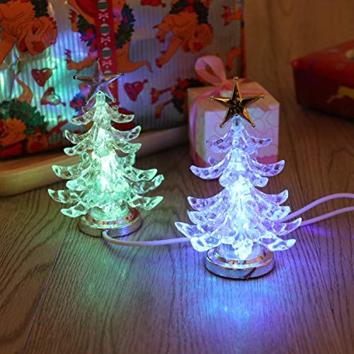 2 stücke weihnachtsbeleuchtung weihnachtsbaumbeleuchtung mit stern topper usb lade rgb nachtlicht weihnachtsschmuck für wohnzimmer kinderzimmer (golden) von OSALADI