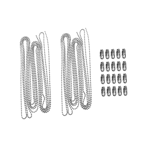 2Sätze Perlenkette Kugelkette mit Steckern Anpassbare und Rostfreie Metallperlenkette für DIY Schmuck Armbänder und Mehr 2Sätze Perlenkette Kugelkette mit Steckern Anpassbare und Rostfreie Metallperlenkette für DIY Schmuck Armbänder und Mehr von OSALADI