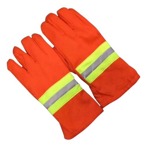 OSALADI 1 Paar Feuerhemmende Isolierhandschuhe Kettensäge Feuerwehrmann Arbeiten Im Freien Wärmer Arm Led-handschuhe Feuerfest Hitzebeständiger Handschuh Brombeere Griff Kalt Baumwollgarn von OSALADI