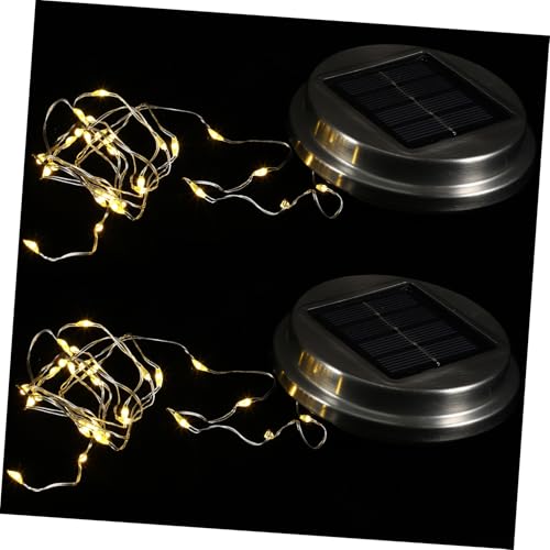 OSALADI 1 Satz Crack-ball-lampenabdeckung Solarlampen Solarleuchten Solar Power Lights Solar Lamp Panel Glühbirnen Glasdeckel Solarlicht Deckelabdeckung Für Solarlampe Rostfreier Stahl 2st von OSALADI