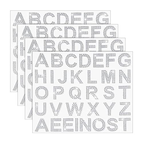 OSALADI 1 Satz Strass-aufkleber Schriftzug Tze Schriftband Aufbügelbilder Buchstaben Sticker Set Gems Reize Sternaufkleber Buchstaben Aus Acryl Zum Aufbügeln Kleidungszubehör 4 Blätter von OSALADI