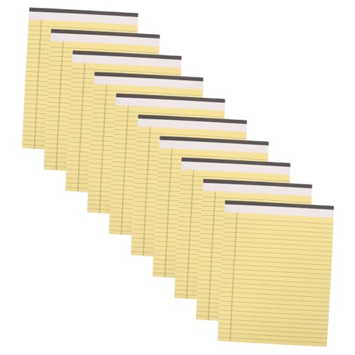 OSALADI 10 Stück rechtlicher Notizblock Hochschulbüro Business Notebook gefüttert Gelb Notizbuch kleiner Notizblock Notizbücher für die Arbeit Memo -Pads Papier Yellow OSALADI 10 Stück rechtlicher Notizblock Hochschulbüro Business Notebook gefüttert Gelb Notizbuch kleiner Notizblock Notizbücher für die Arbeit Memo -Pads Papier Yellow von OSALADI