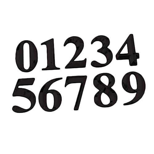 OSALADI 10St Schild Wohnungstürnummer Nummernzeichen verarbeiten Frontnummer 3D Türnummernaufkleber Adressnummern Hotelnummer selbstklebende Türnummern Hausnummer Zimmertornummer von OSALADI
