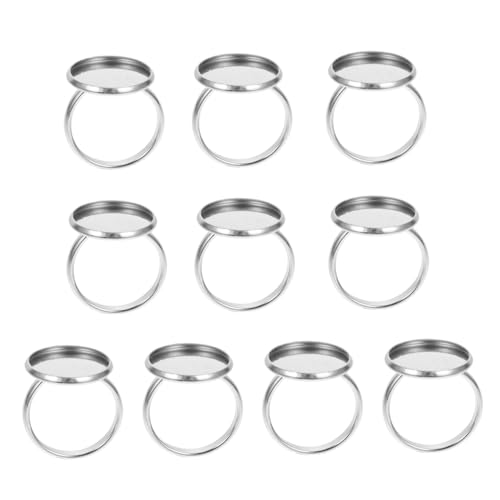 OSALADI 10Stücke Einstellbare Ringrohlinge DIY Ring Basis Lünette für Schmuck Basteln Innendurchmesser Langlebig und Kratzfrei OSALADI 10Stücke Einstellbare Ringrohlinge DIY Ring Basis Lünette für Schmuck Basteln Innendurchmesser Langlebig und Kratzfrei von OSALADI