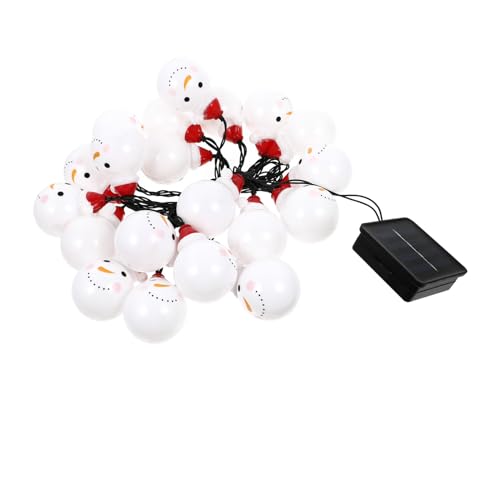 OSALADI 1Stk Schneemann-Lichterkette Girlande Solar- Stecker Neon Pole weihnachtsdeko christmas decorations weihachtsdeko Party-Stützlicht Weihnachtsschneemannlicht Plastik Weiß von OSALADI