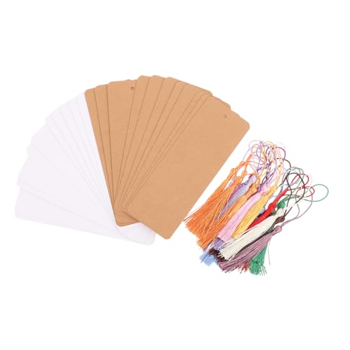OSALADI 2 Sätze DIY Lesezeichen Teilig Blanko Papier Lesezeichen aus Weiß und Kraftkarton Tasseln Basteln Bemalen und Personalisieren für Geschenke und Dekoration OSALADI 2 Sätze DIY Lesezeichen Teilig Blanko Papier Lesezeichen aus Weiß und Kraftkarton Tasseln Basteln Bemalen und Personalisieren für Geschenke und Dekoration von OSALADI
