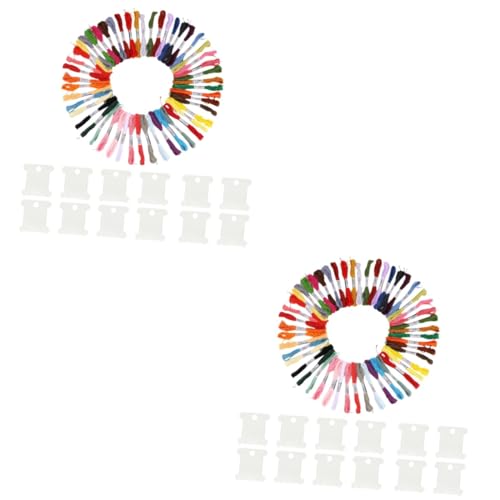 OSALADI 2 Sätze Farben Premium Stickgarn Set für Kreuzstich Teiliges Baumwollfaden Set mit Winding Platten für Diy Handarbeiten und Kreative Projekte OSALADI 2 Sätze Farben Premium Stickgarn Set für Kreuzstich Teiliges Baumwollfaden Set mit Winding Platten für Diy Handarbeiten und Kreative Projekte von OSALADI