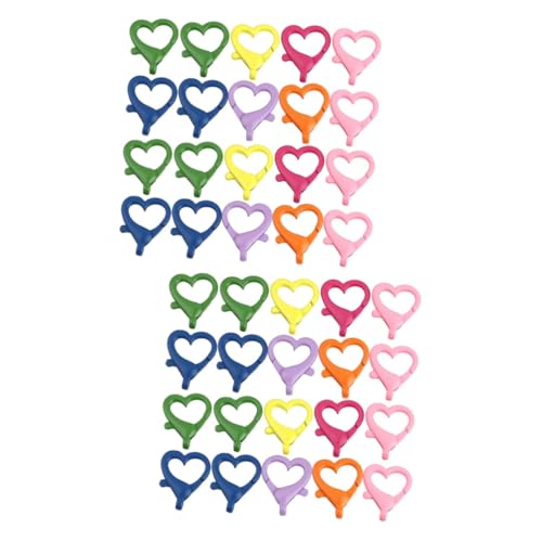 OSALADI 2 Sätze Herzförmige Lobster Clasps Für Diy Schlüsselanhänger Bunte Karabiner Für Schmuckherstellung Und Dekoration 20 Stück * 2 OSALADI 2 Sätze Herzförmige Lobster Clasps Für Diy Schlüsselanhänger Bunte Karabiner Für Schmuckherstellung Und Dekoration 20 Stück * 2 von OSALADI