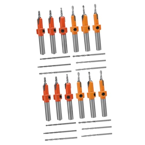 OSALADI 2 Sätze Senkbohrer Grat Loch Kabellos Akku-bohrmaschine Schrittbohrer Ratsche Stufenbohrer Nuss Protokoll Sterben Versenken Schleifer Hochgeschwindigkeitsstahl Orange 12 Stück * 2 von OSALADI